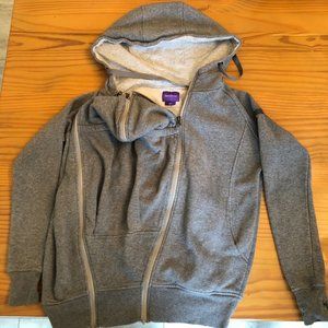 Seraphine Maternity Gray 3-in -1 Active Hoodie Jacket Women's Size SMALL